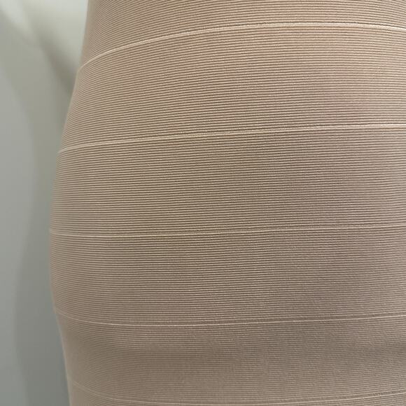 Forever 21 NWT Beige Off-Shoulder Knit Bodycon Bandage Mini Dress Going Out Club - Picture 6 of 9